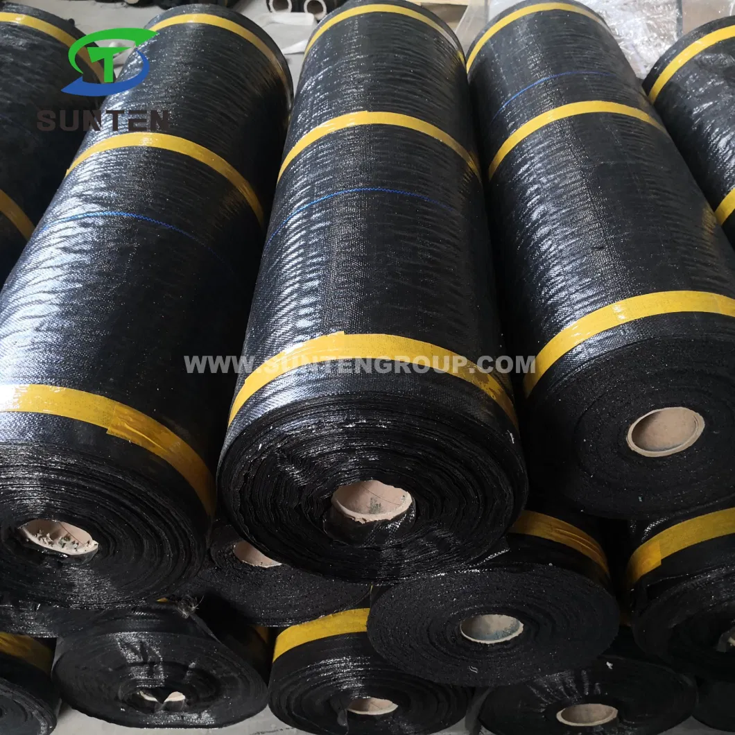 Black/Green/White 50% Virgin PP/PE/Plastic Woven Weed Control Geotextile/Fabric for Agriculture/Garden/Landscape