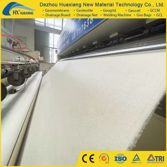 Pet Polyester Polypropylene PP Needle Punched Non-Woven Geotextile Fabric, for Landfill Water Tank Road Construction 150gram 200gram 250gram 150 200 250 Gram