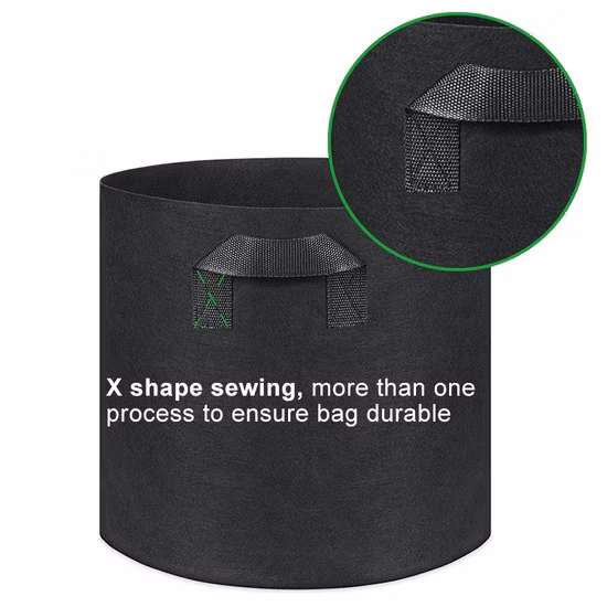 Flower Plant Bag Vegetable Garden Planting Pot Fast Delivery Round Black Fabric 3 5 10 15 20 30 200 Gallon Cheap Garden Pots Fabric Pots Potato Plant Grow Bags