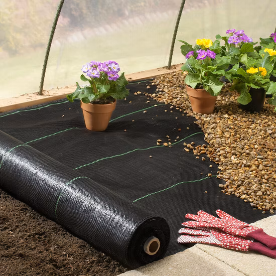 95GSM 4*50m Weed Block PP/PE Woven Landscape Fabric Garden Ground Cover Weed Control Mat Black Anti Grass Woven Weed Barrier Mat